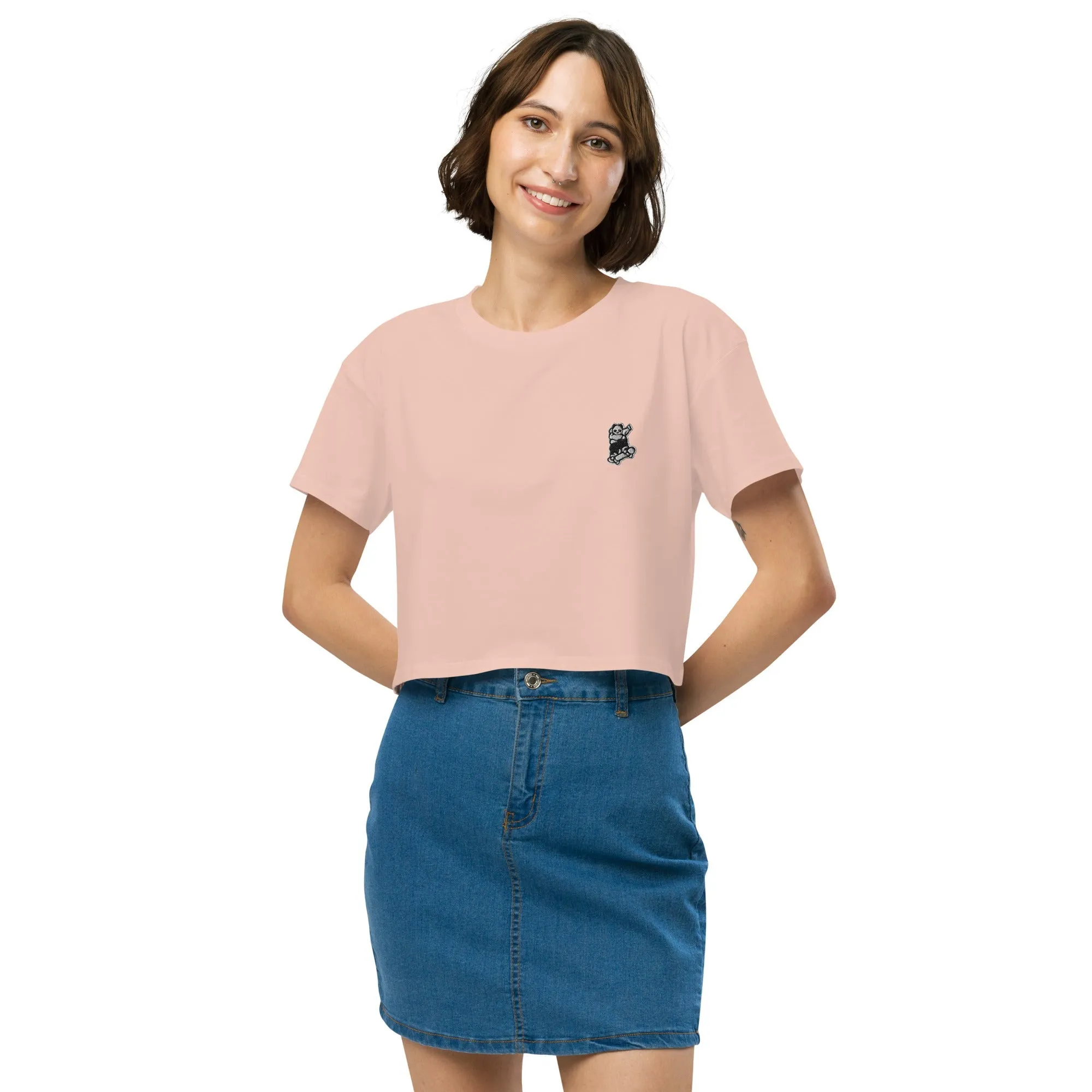 Johnny Xtreme (Skateboarding 3.0) Embroidered Women’s Crop Top